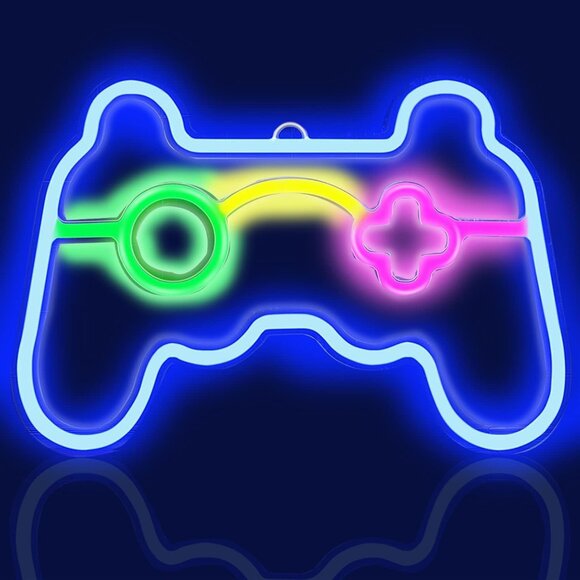 Gamer Neon Sign LED Light for Game Room Decor USB Battery Gift for Teens Kids - Picture 1 of 6